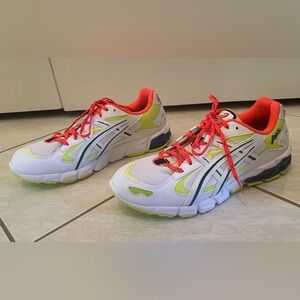ASICS GEL-Kayano 5 OG White Neon Yellow Orange Blue 1021A380 Men’s Size 11